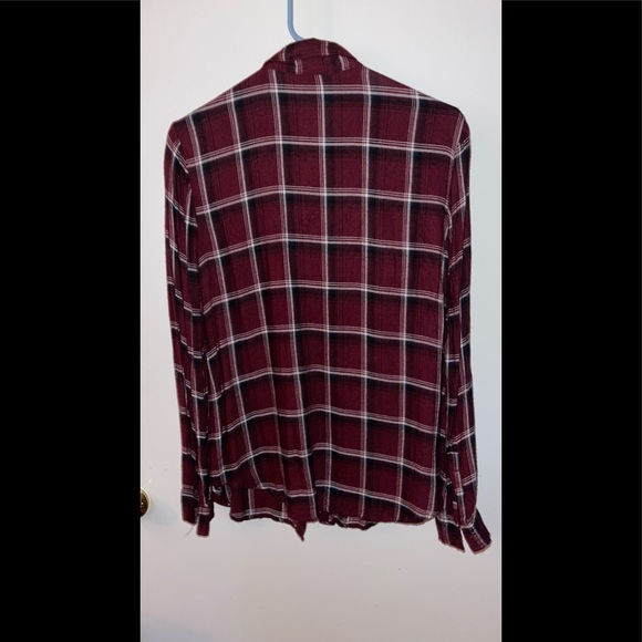 Red and Black Stripe Button Down Shirt - Picture 2 of 3